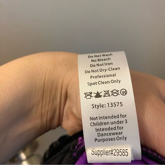 Weissman dance costume black vest You're The Cream In My Coffee 13575 child MC - Picture 7 of 9